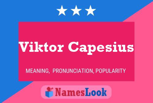 Viktor Capesius Name Poster