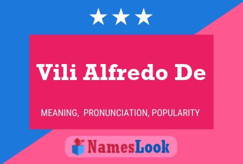 Vili Alfredo De Name Poster