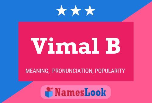 Vimal B Name Poster