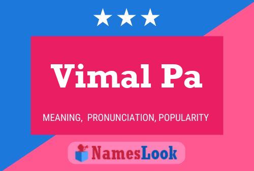 Vimal Pa Name Poster