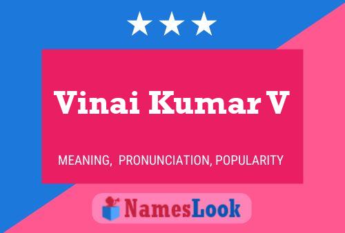 Vinai Kumar V Name Poster