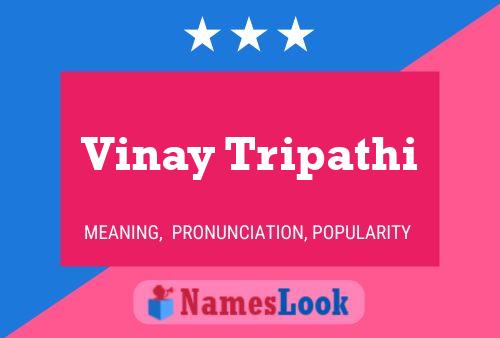 Vinay Tripathi Name Poster