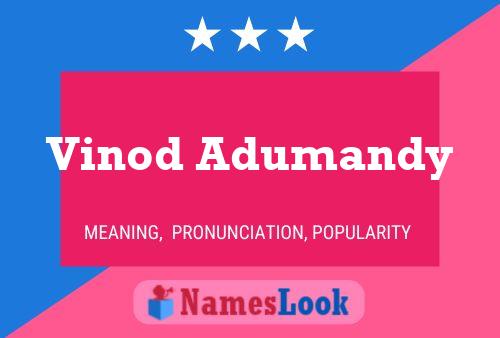 Vinod Adumandy Name Poster