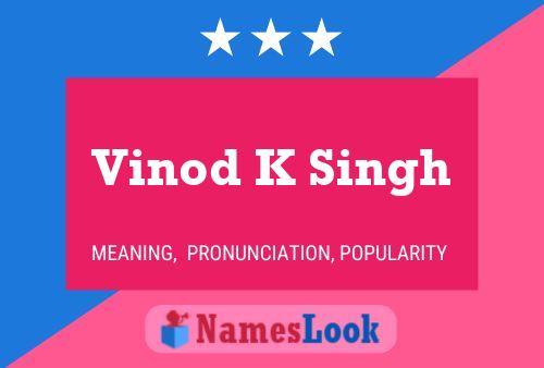 Vinod K Singh Name Poster