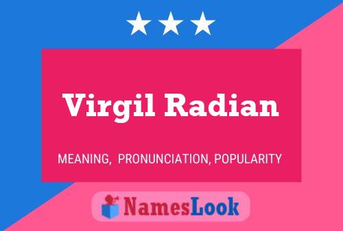 Virgil Radian Name Poster