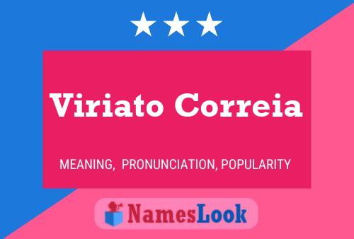 Viriato Correia Name Poster