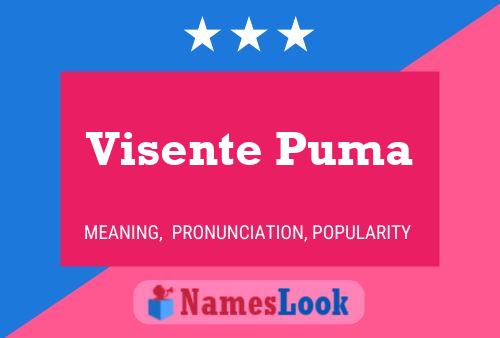 Visente Puma Name Poster