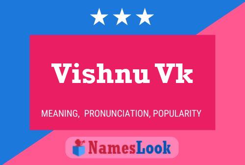 Vishnu Vk Name Poster