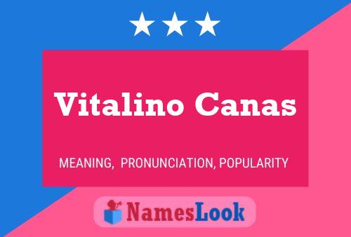 Vitalino Canas Name Poster