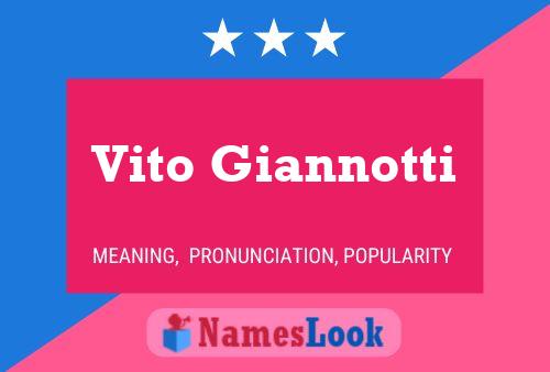 Vito Giannotti Name Poster