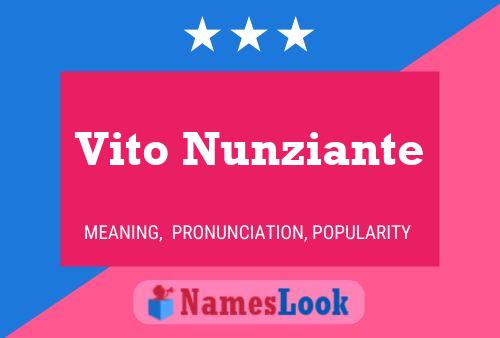 Vito Nunziante Name Poster