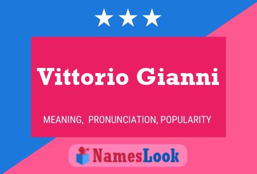 Vittorio Gianni Name Poster