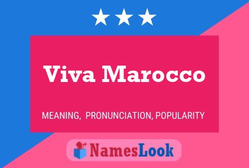 Viva Marocco Name Poster