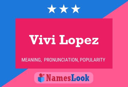 Vivi Lopez Name Poster