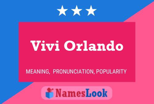 Vivi Orlando Name Poster