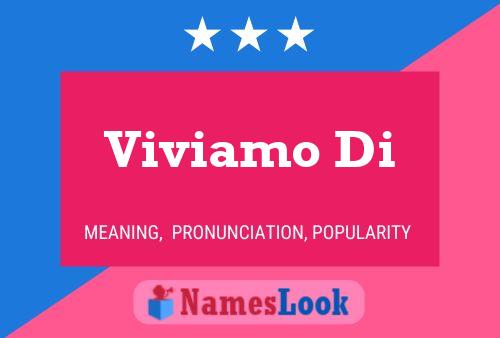 Viviamo Di Name Poster