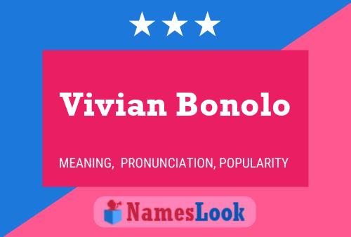 Vivian Bonolo Name Poster