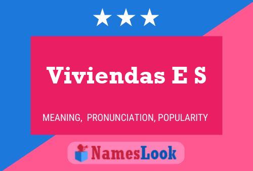 Viviendas E S Name Poster