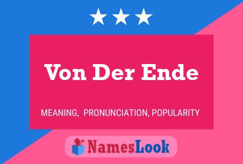 Von Der Ende Name Poster