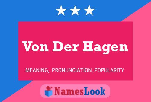 Von Der Hagen Name Poster