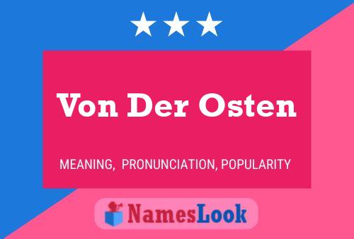 Von Der Osten Name Poster