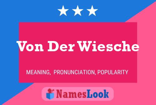 Von Der Wiesche Name Poster