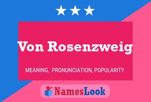 Von Rosenzweig Name Poster