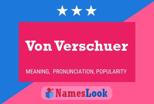 Von Verschuer Name Poster