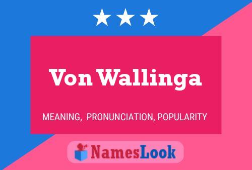 Von Wallinga Name Poster