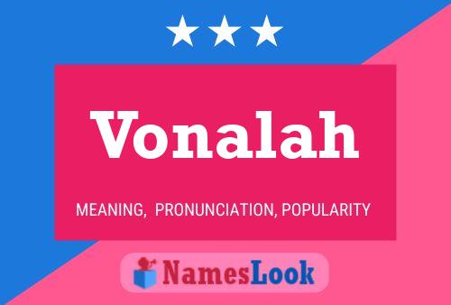 Vonalah Name Poster