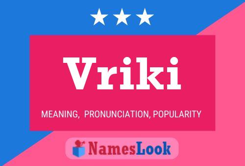 Vriki Name Poster