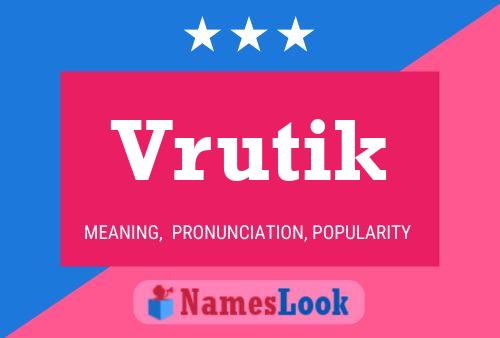 Vrutik Name Poster