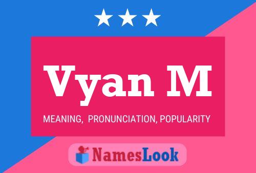 Vyan M Name Poster