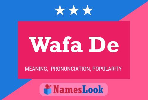 Wafa De Name Poster