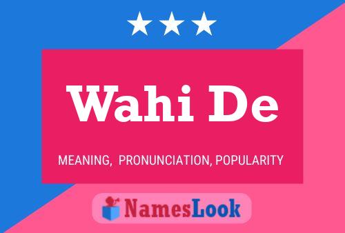 Wahi De Name Poster