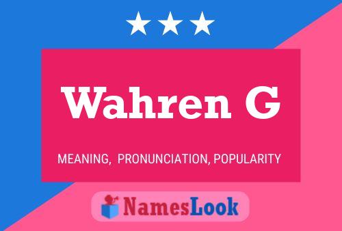 Wahren G Name Poster