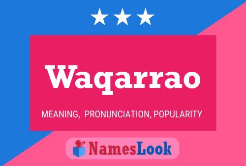 Waqarrao Name Poster