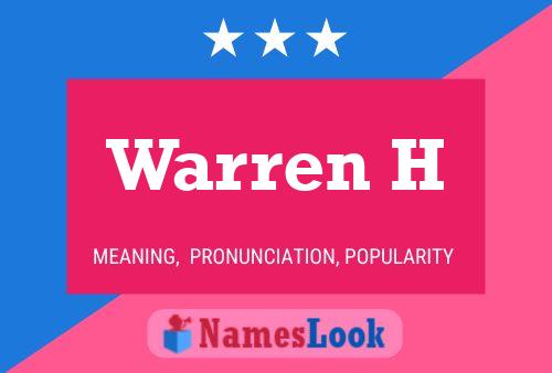 Warren H Name Poster