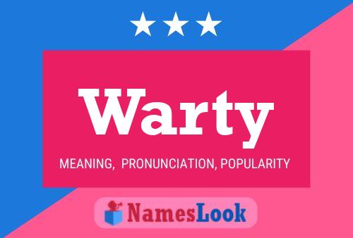 Warty Name Poster