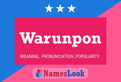 Warunpon Name Poster