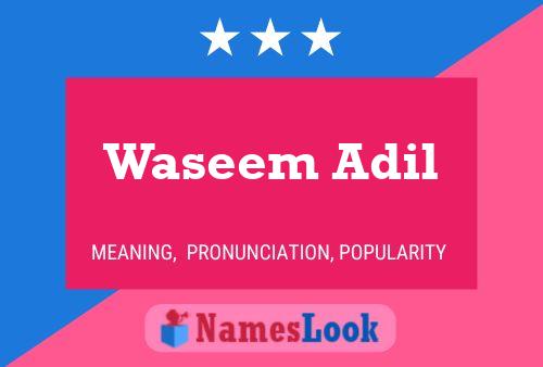 Waseem Adil Name Poster