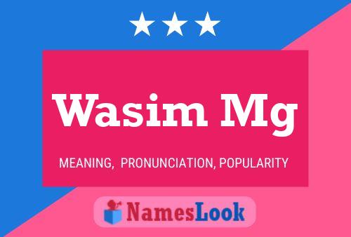 Wasim Mg Name Poster