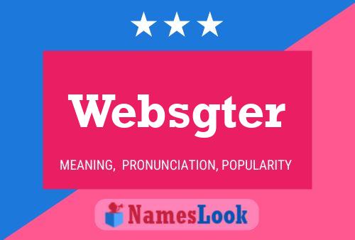 Websgter Name Poster