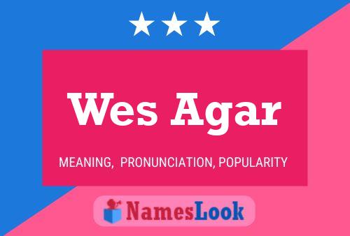 Wes Agar Name Poster