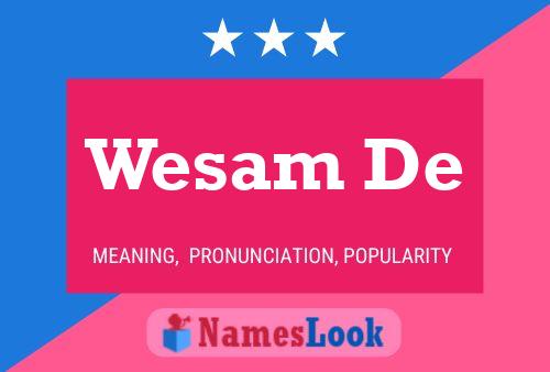 Wesam De Name Poster