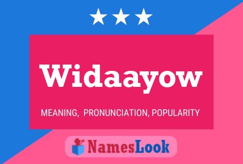 Widaayow Name Poster