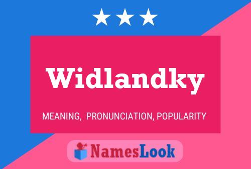 Widlandky Name Poster