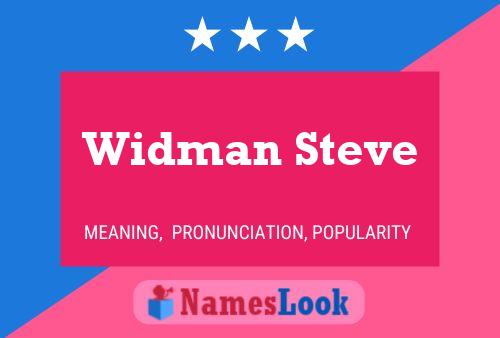 Widman Steve Name Poster