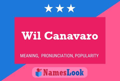 Wil Canavaro Name Poster