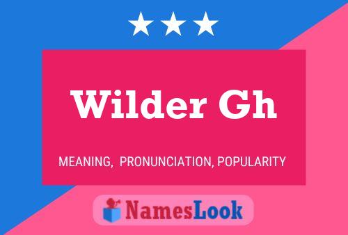 Wilder Gh Name Poster